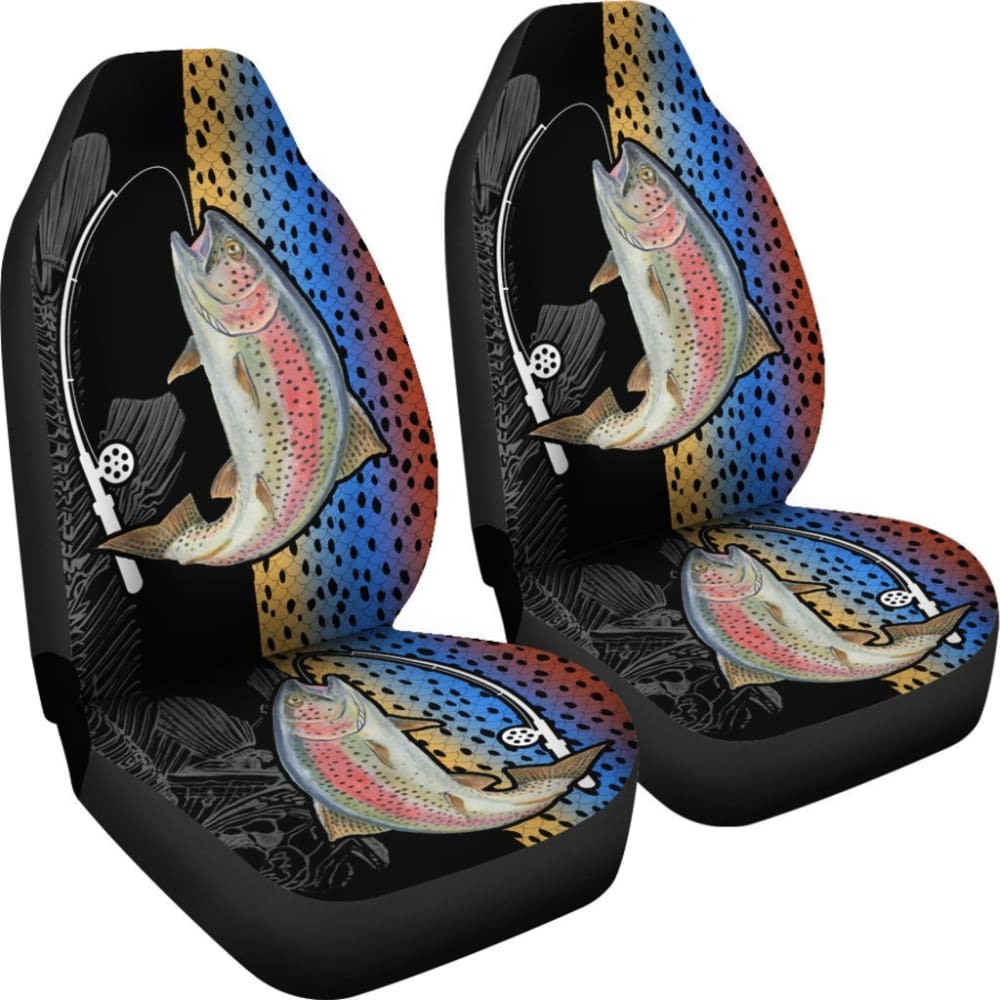 Rainbow Trout Fishing Car Seat Covers 182417 - YourCarButBetter