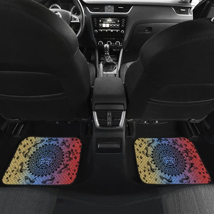 Rainbow Trout Hawaii Tiki Face Pattern Fishing Car Floor Mats 182417 - YourCarButBetter