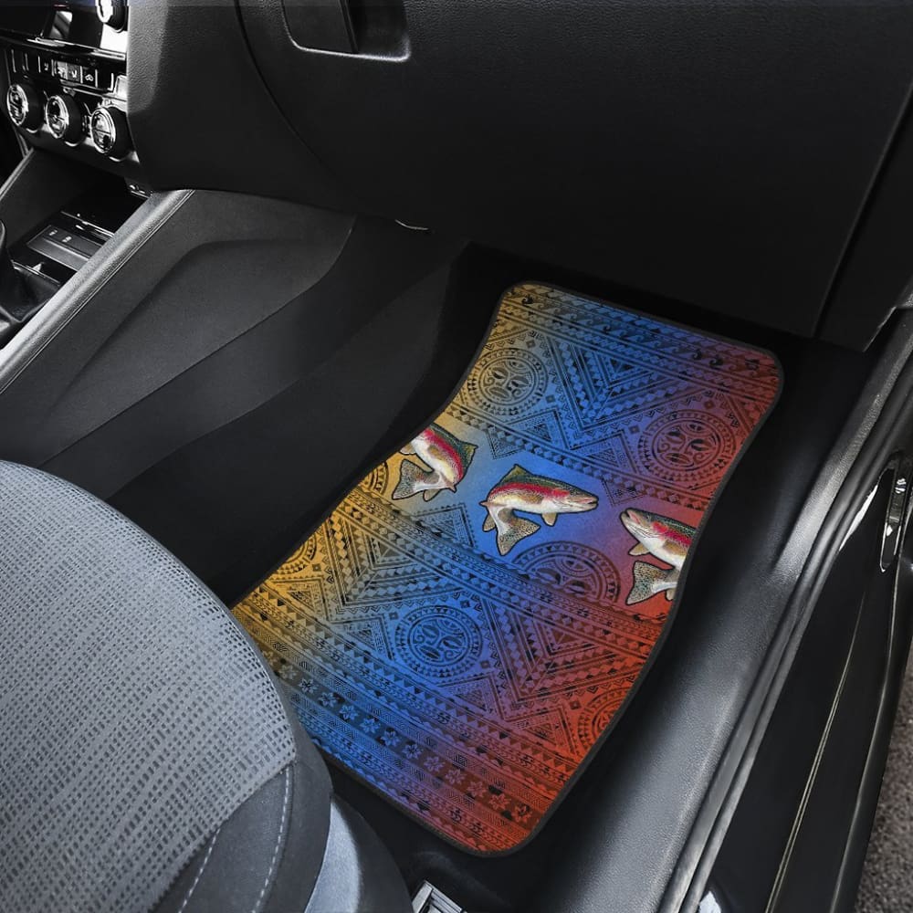 Rainbow Trout Skin Color Boho Pattern Fishing Car Floor Mats 182417 - YourCarButBetter