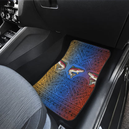 Rainbow Trout Skin Color Boho Pattern Fishing Car Floor Mats 182417 - YourCarButBetter