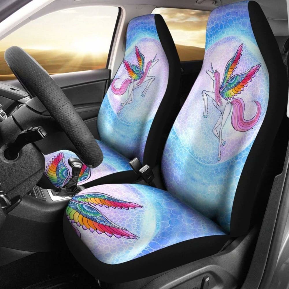 Rainbow Unicorn Car Seat Covers 170817 1