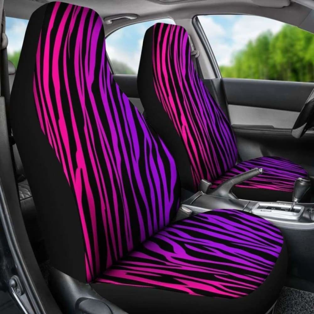 Rainbow Zebra Custom Car Seat Covers 174914 - YourCarButBetter