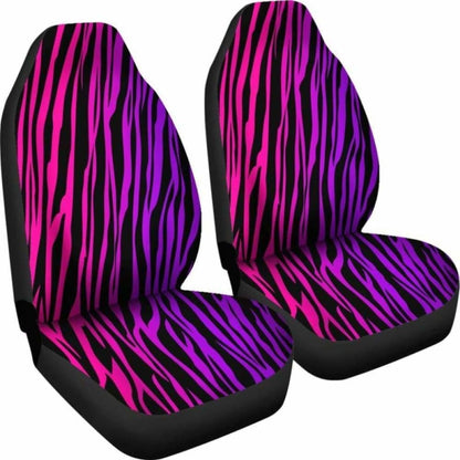 Rainbow Zebra Custom Car Seat Covers 174914 - YourCarButBetter