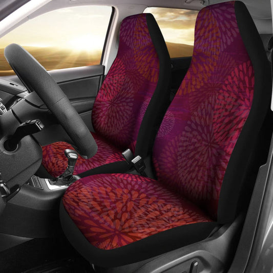 Raspberry Sunset Chrysanthemums Car Seat Covers 550317 - YourCarButBetter