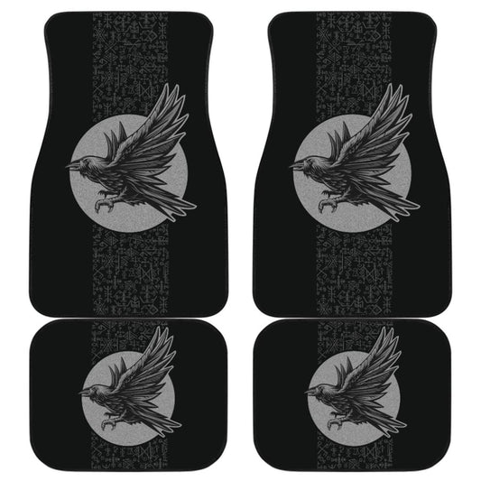 Raven Viking Odin Rune Symbols Amazing Gift Ideas Car Floor Mats 212802 - YourCarButBetter