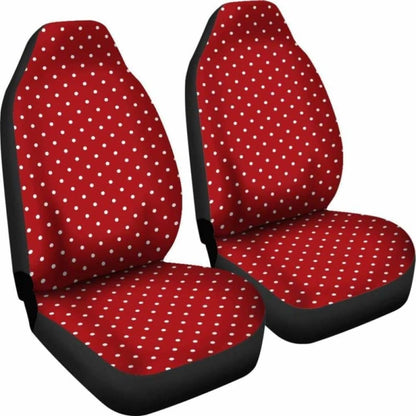 Red And White Polka Dot Car Seat Covers Polkadots Retro Vintage 143731