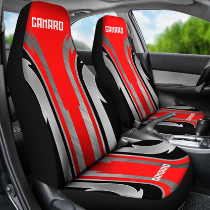 Red Black Camaro White Letter Car Accessories Car Seat Covers 210603 - YourCarButBetter