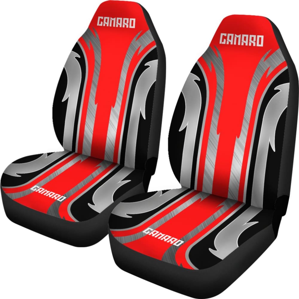 Red Black Camaro White Letter Car Accessories Car Seat Covers 210603 - YourCarButBetter