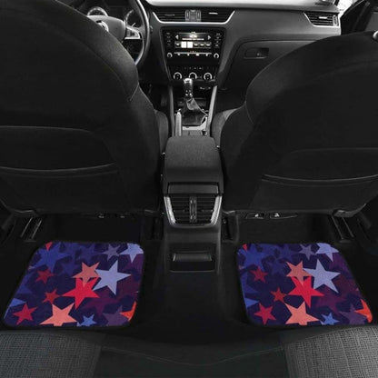 Red Blue Star Pattern Front And Back Car Mats 194013 - YourCarButBetter