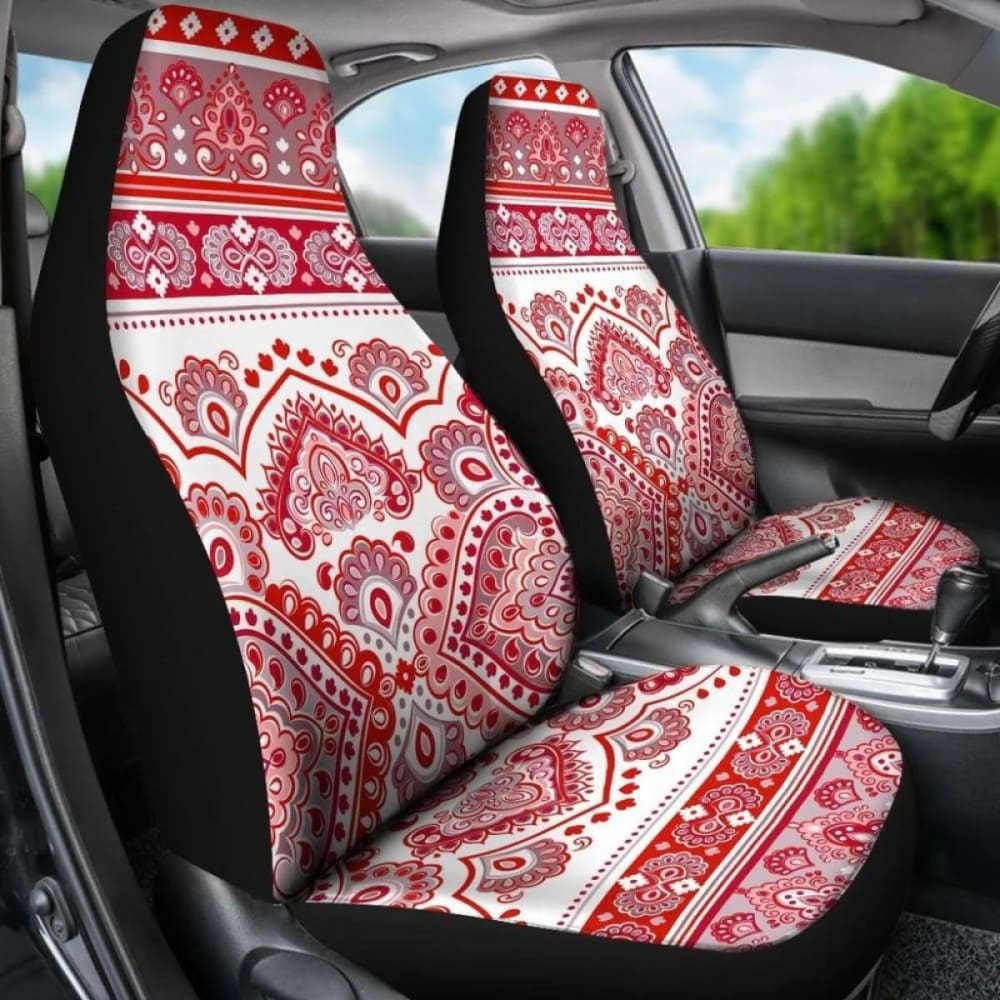 Red Boho Persian Car Seat Covers 105905 - YourCarButBetter