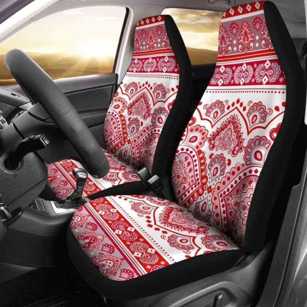 Red Boho Persian Car Seat Covers 105905 - YourCarButBetter