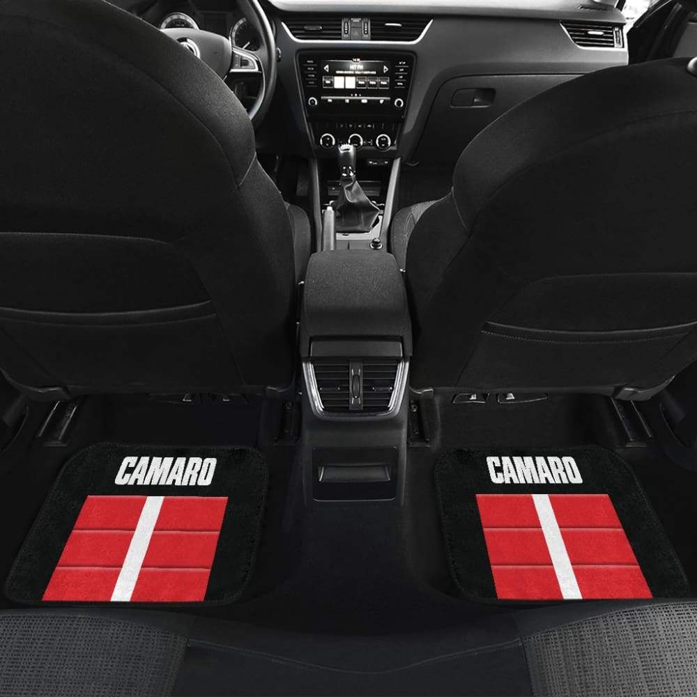 Red Camaro White Letters Amazing Decoration Car Floor Mats 210807 - YourCarButBetter