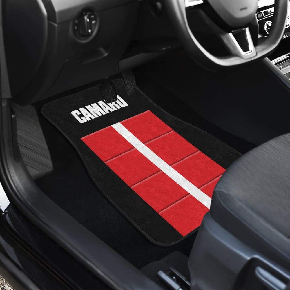 Red Camaro White Letters Amazing Decoration Car Floor Mats 210807 - YourCarButBetter