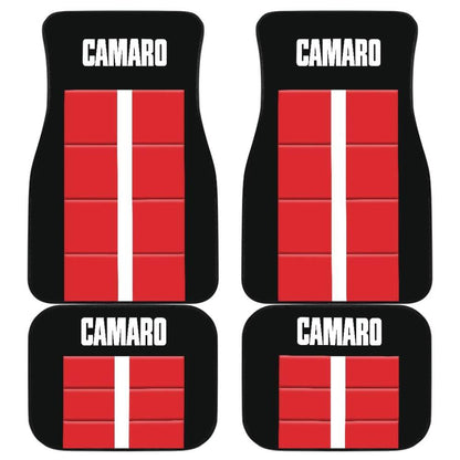 Red Camaro White Letters Amazing Decoration Car Floor Mats 210807 - YourCarButBetter