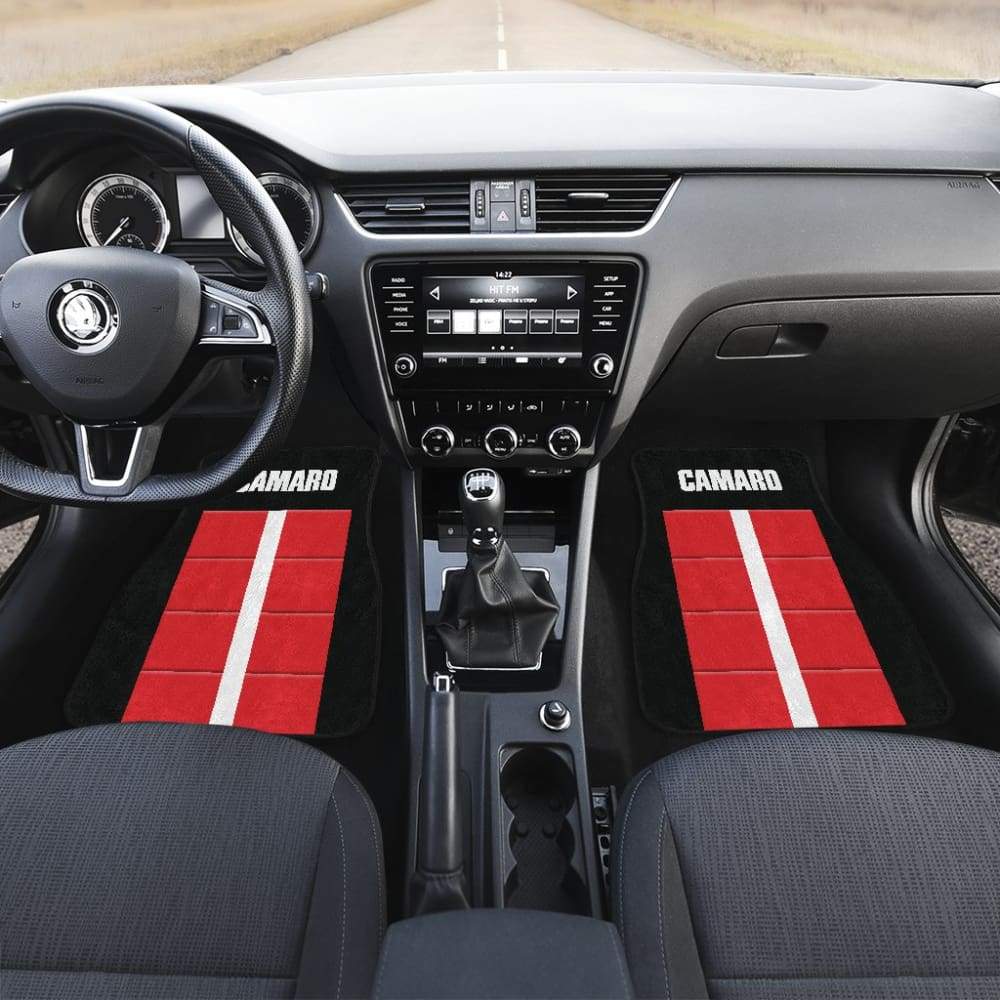 Red Camaro White Letters Amazing Decoration Car Floor Mats 210807 - YourCarButBetter