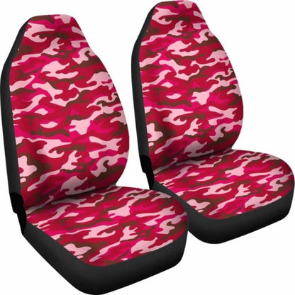 Red Camouflage Car Seat Covers 112608