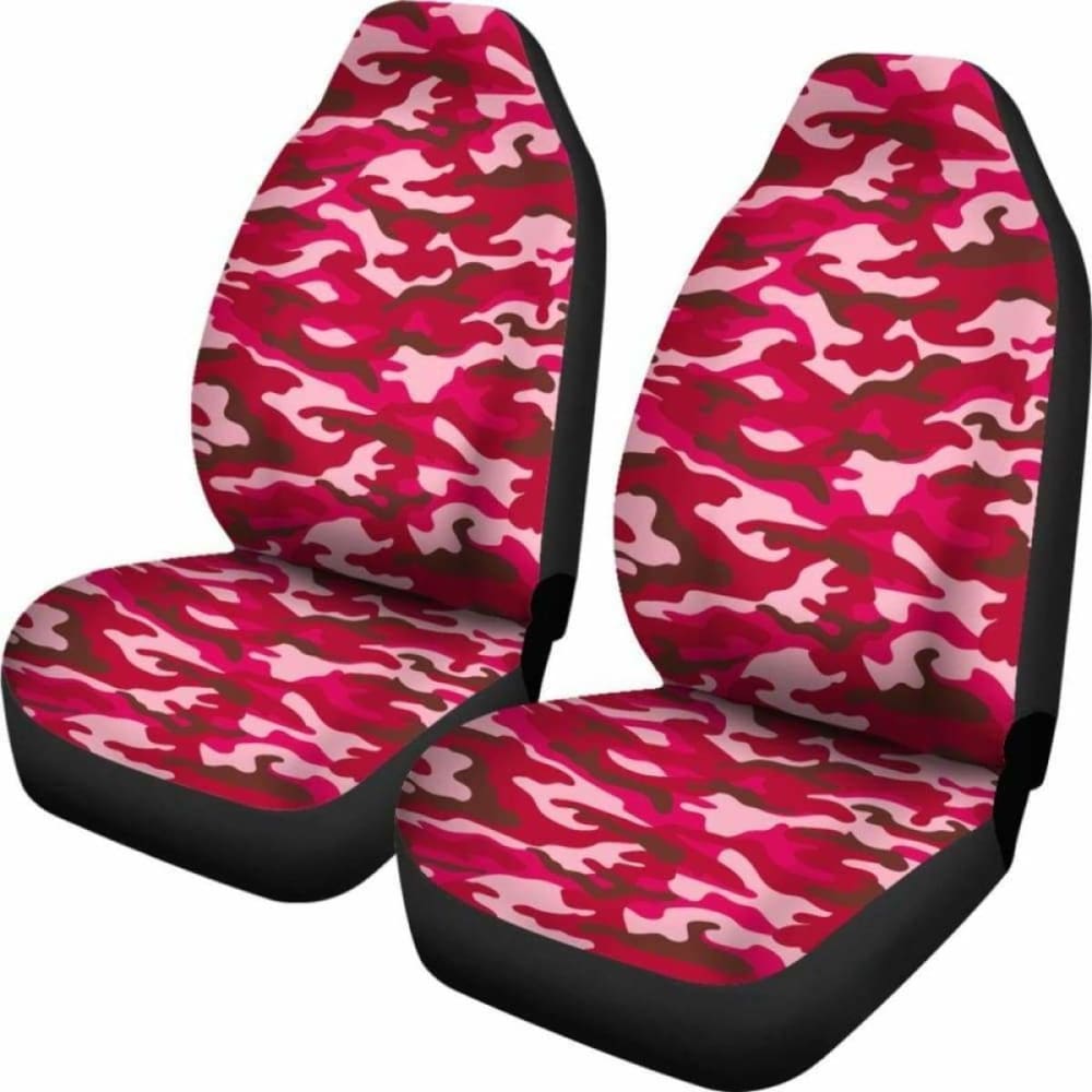 Red Camouflage Car Seat Covers 112608