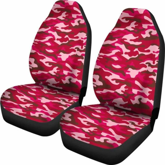 Red Camouflage Car Seat Covers 112608