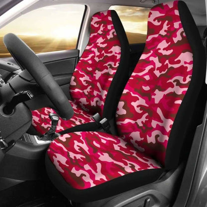 Red Camouflage Car Seat Covers 112608