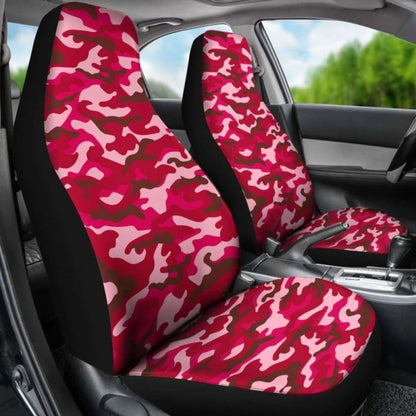 Red Camouflage Car Seat Covers 112608