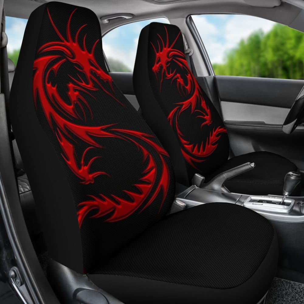 Red Dragon Pattern Car Seat Covers 212501 - YourCarButBetter