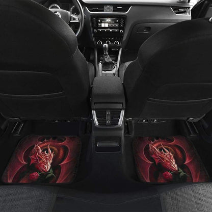 Red Dragon Rose Art Design Car Floor Mats Fantasy 210303