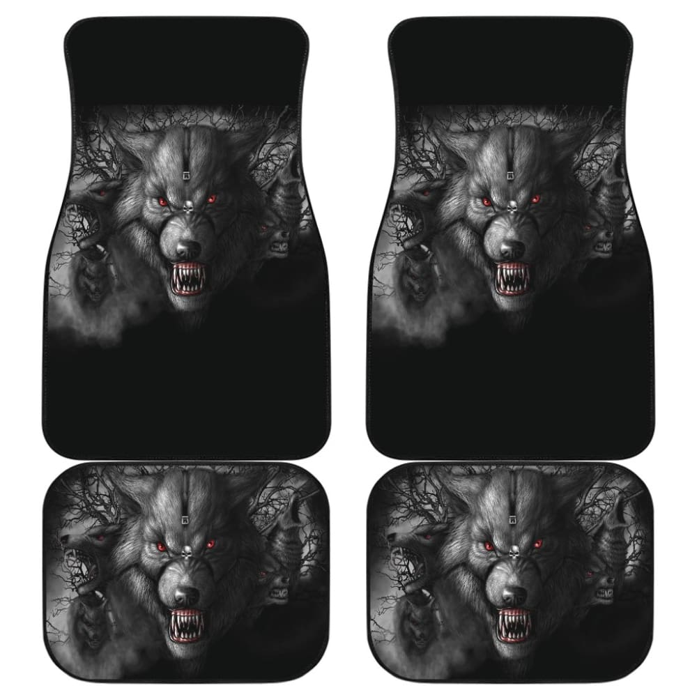 Red Eyes Furious Wolf Car Floor Mats 211502