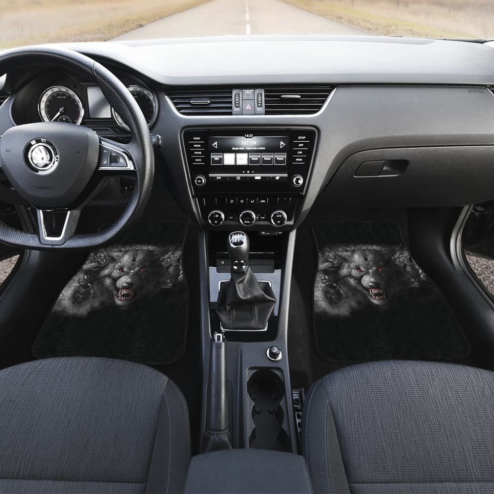 Red Eyes Furious Wolf Car Floor Mats 211502