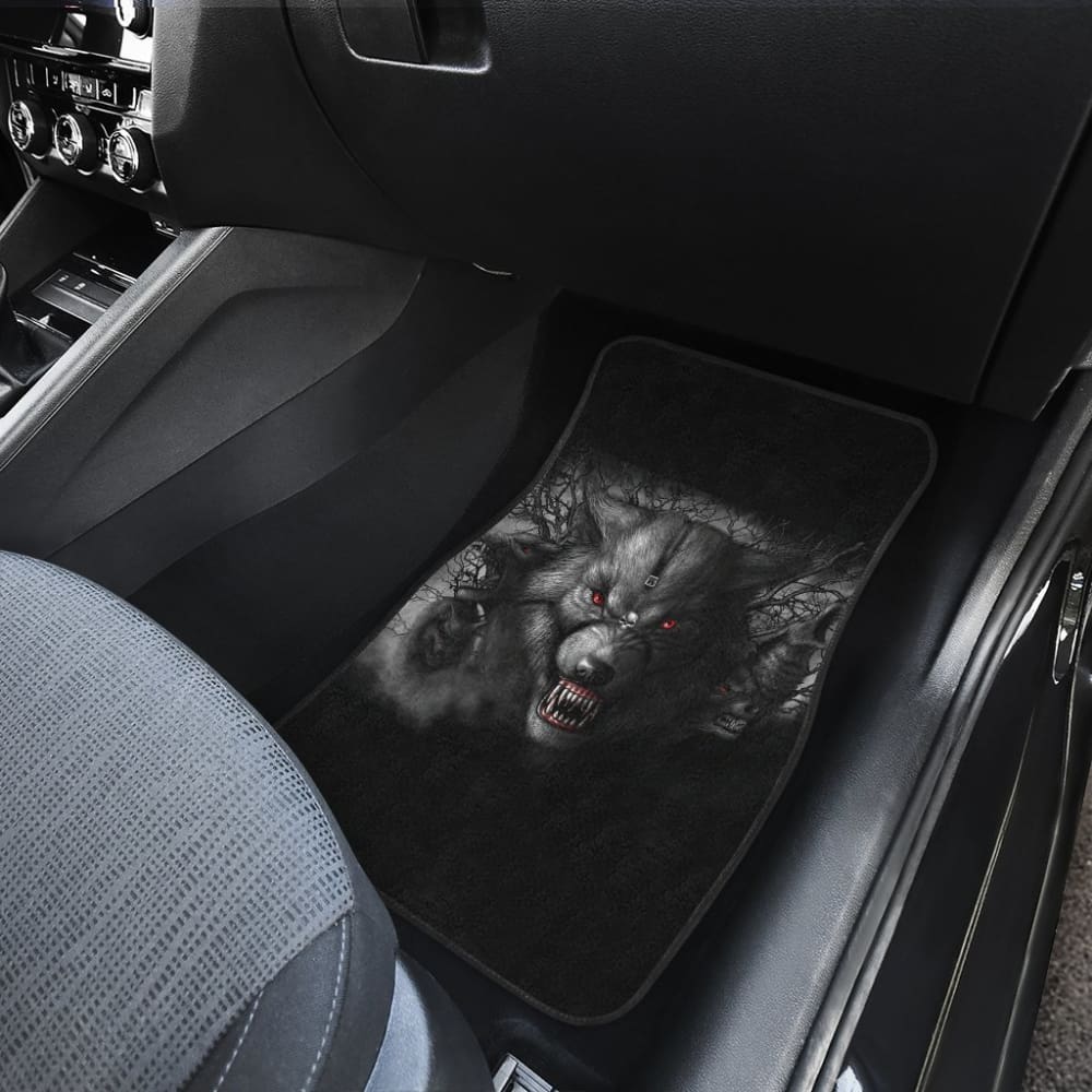 Red Eyes Furious Wolf Car Floor Mats 211502
