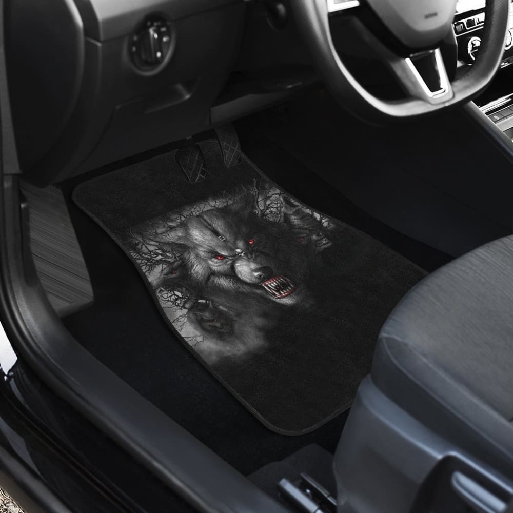 Red Eyes Furious Wolf Car Floor Mats 211502