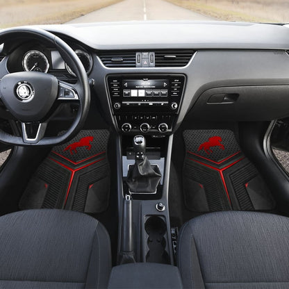 Red Horse Metallic Style Printed Amazing Gift Ideas Car Floor Mats 211501 - YourCarButBetter