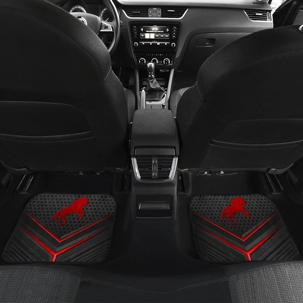 Red Horse Metallic Style Printed Amazing Gift Ideas Car Floor Mats 211501 - YourCarButBetter