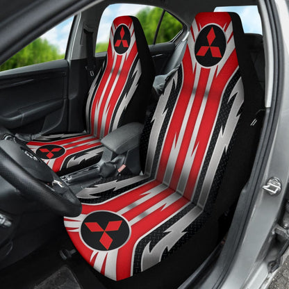 Red Mitsubishi Inspired Car Seat Covers Custom 1 210401 - YourCarButBetter