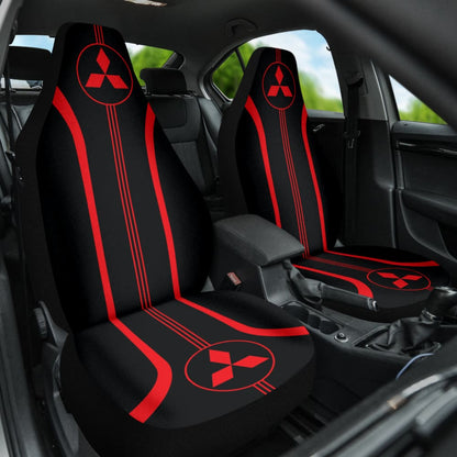 Red Mitsubishi Inspired Car Seat Covers Custom 4 210401 - YourCarButBetter