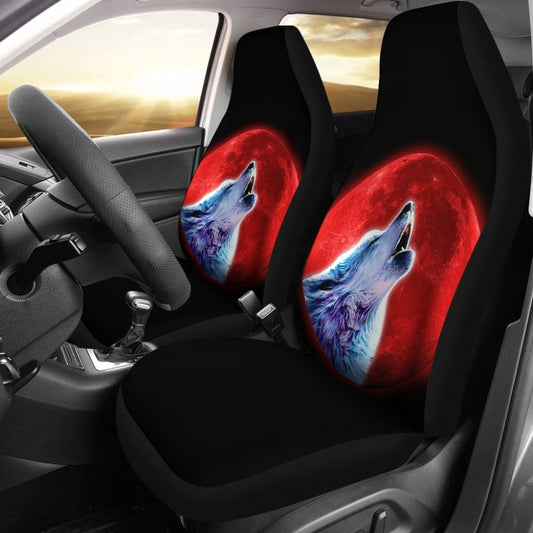 Red Moon Wolf Car Seat Covers 211802