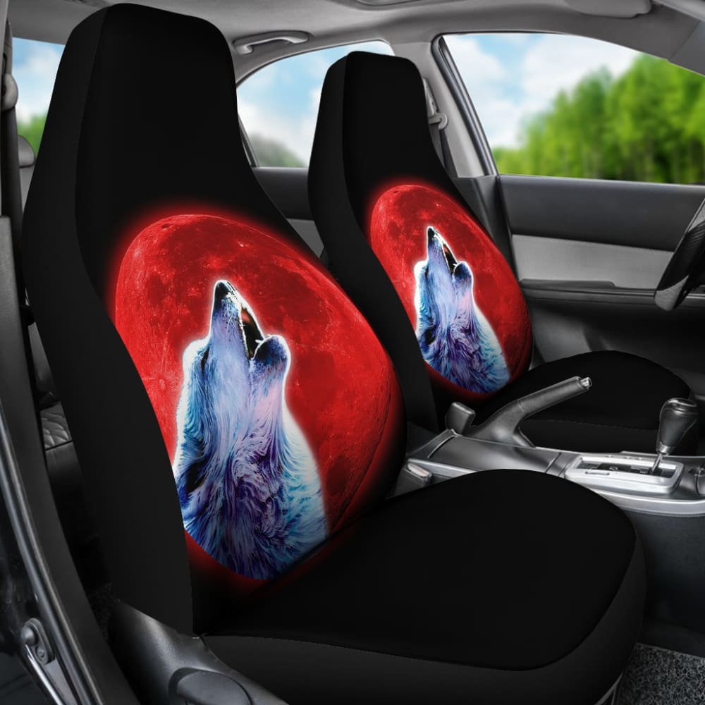 Red Moon Wolf Car Seat Covers 211802