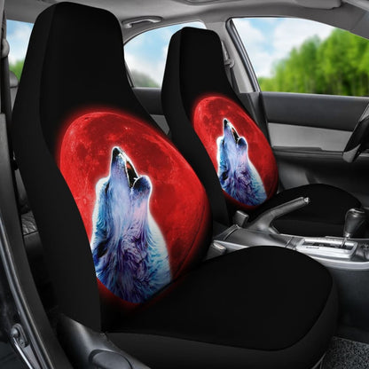 Red Moon Wolf Car Seat Covers 211802