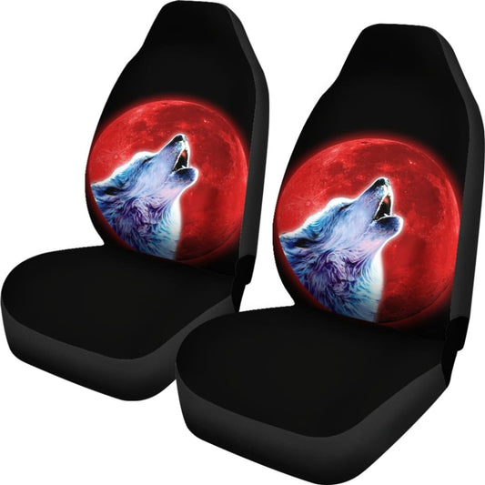 Red Moon Wolf Car Seat Covers 211802