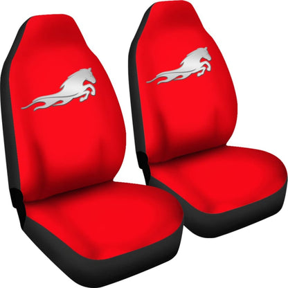 Red Mustang Horse Silhouette Car Seat Covers Custom 3 210701 - YourCarButBetter
