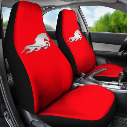 Red Mustang Horse Silhouette Car Seat Covers Custom 3 210701 - YourCarButBetter