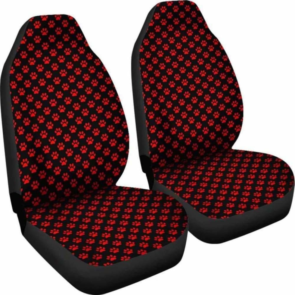 Red Paw Print Car Seat Covers Awesome 161012