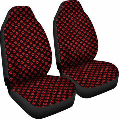 Red Paw Print Car Seat Covers Awesome 161012