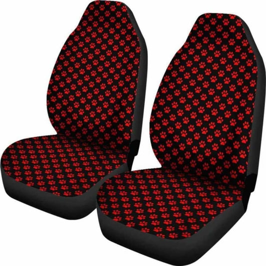 Red Paw Print Car Seat Covers Awesome 161012