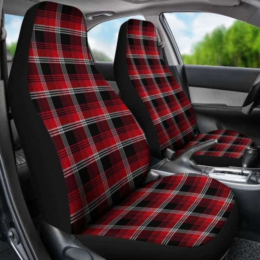 Red Plaid Car Seat Covers 105905 - YourCarButBetter