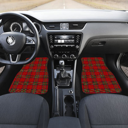 Red Royal Stewart Plaid Tartan Car Floor Mats 210201 - YourCarButBetter