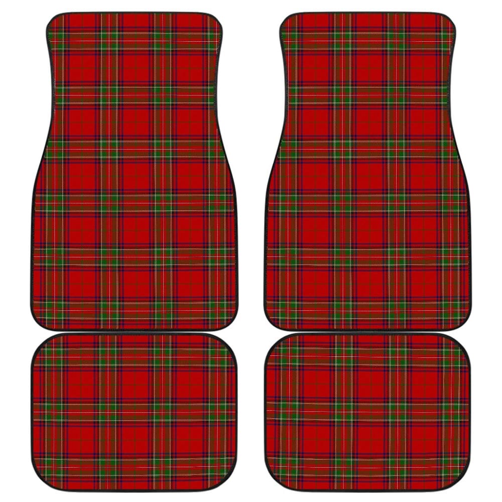 Red Royal Stewart Plaid Tartan Car Floor Mats 210201 - YourCarButBetter