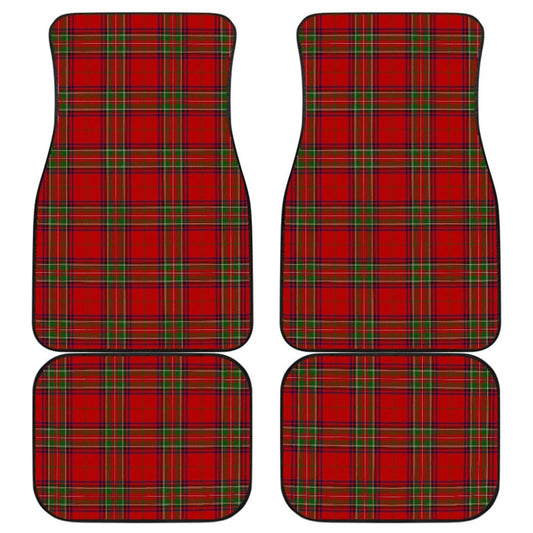 Red Royal Stewart Plaid Tartan Car Floor Mats 210201 - YourCarButBetter