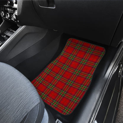 Red Royal Stewart Plaid Tartan Car Floor Mats 210201 - YourCarButBetter