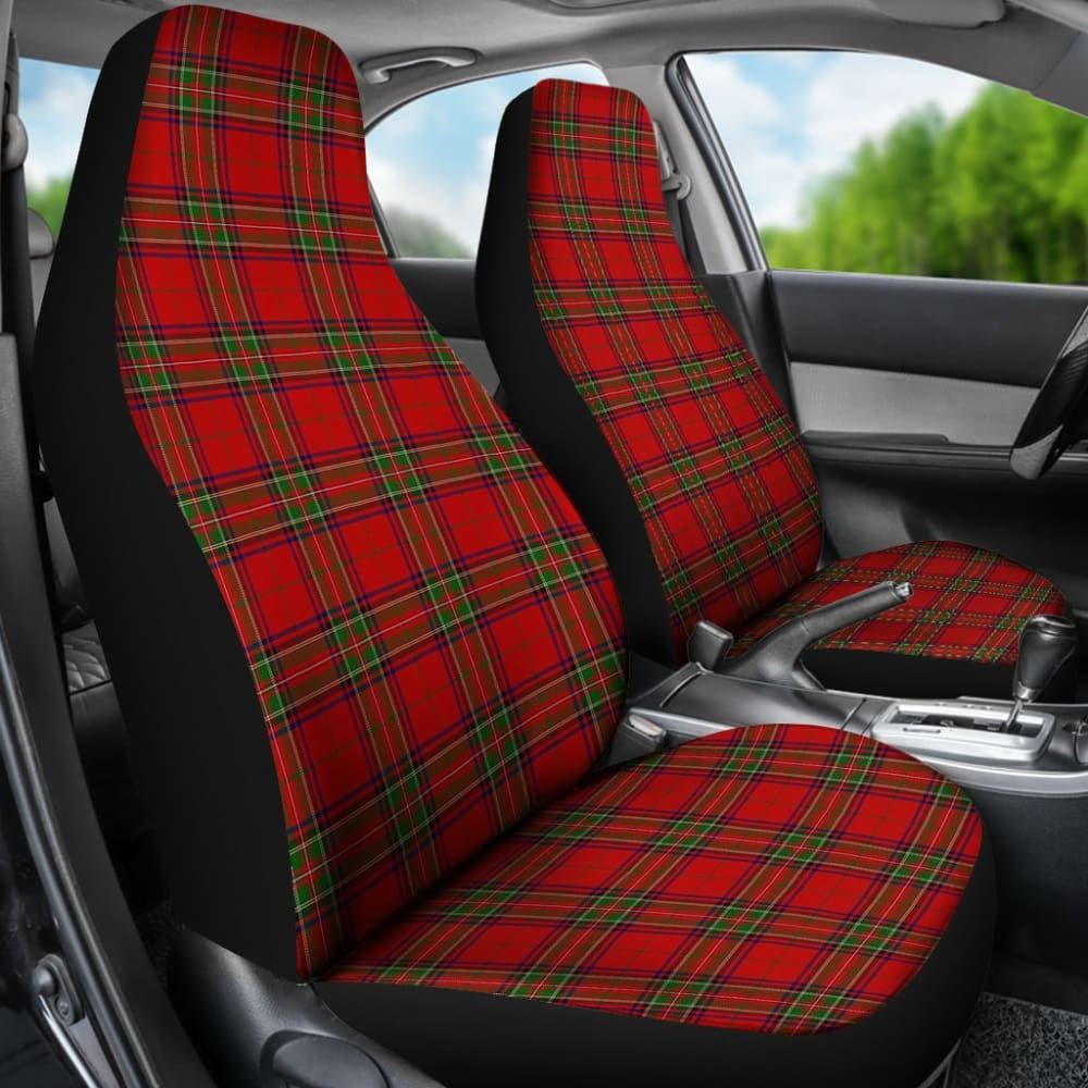 Red Royal Stewart Plaid Tartan Car Seat Covers 210201 - YourCarButBetter