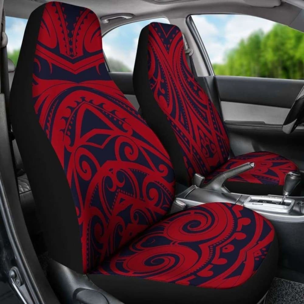 Red Tribal Polynesian Car Seat Covers 105905 - YourCarButBetter